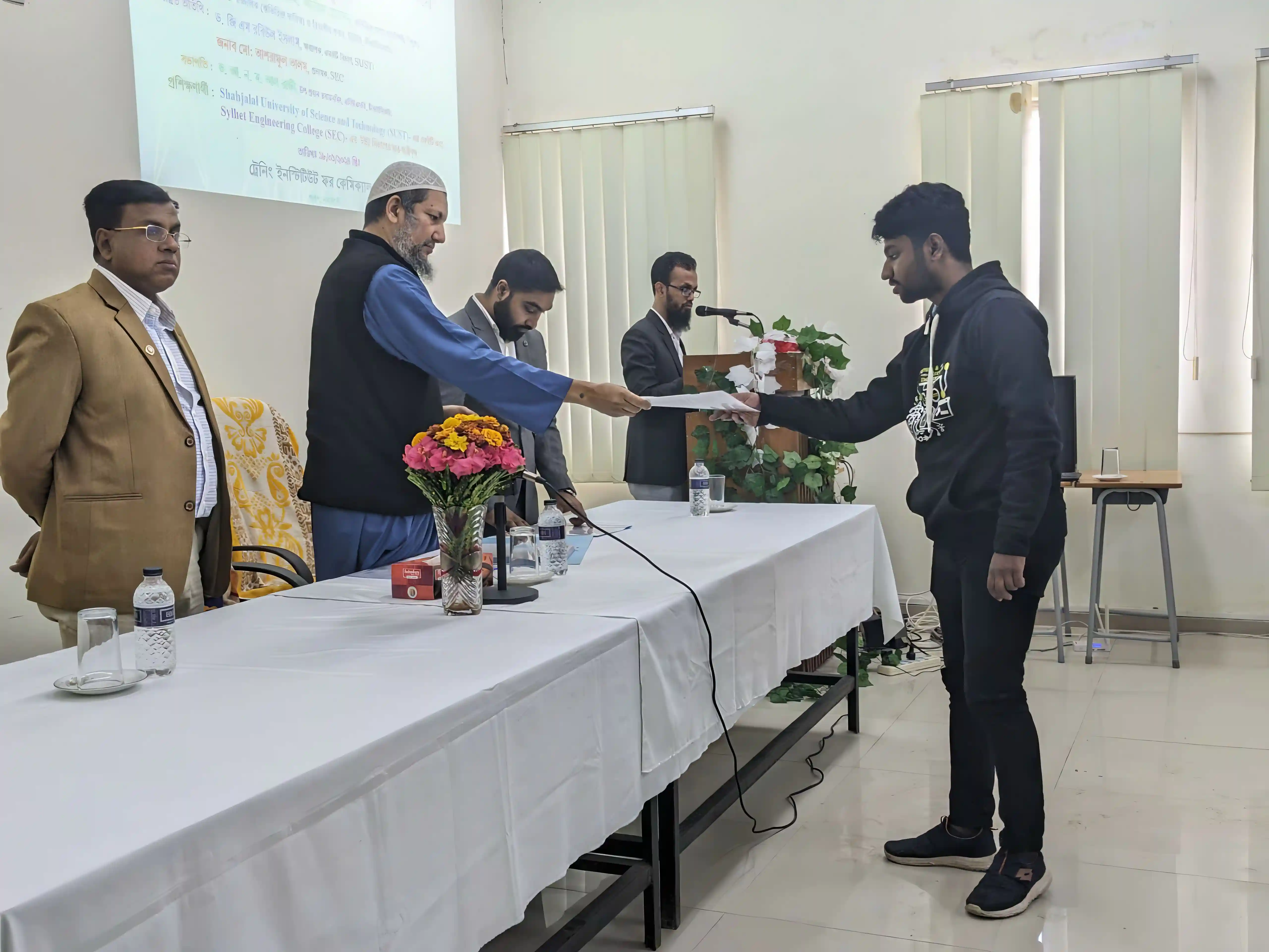 Receiving the certificate after training